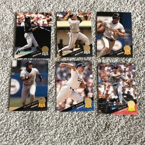 💕6 1993 leaf baseball cards